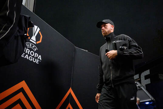 Pontus Jansson of Malmö FF arrives at the stadium