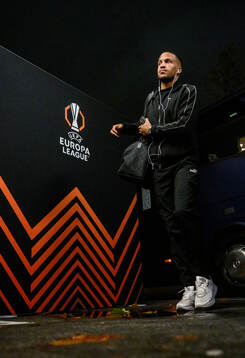 Martin Olsson of Malmö FF arrives at the stadium