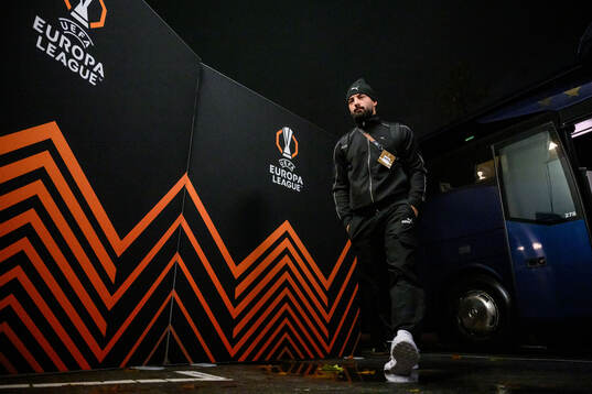 Sead Haksabanovic of Malmö FF arrives at the stadium