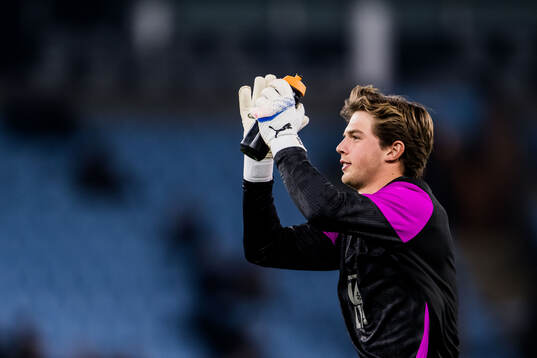Goalkeeper Melker Ellborg of Malmö FF
