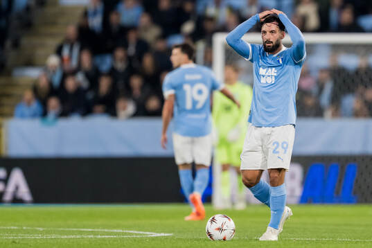 Sead Haksabanovic of Malmö FF looks dejected