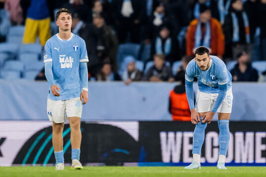 Kenan Busuladzic and Andrej Djuric of Malmö FF looks