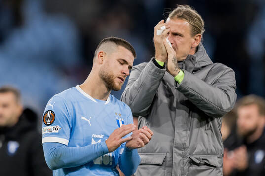 Gabriel Busanello of Malmö FF looks dejected
