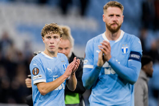 Hugo Bolin of Malmö FF looks dejected