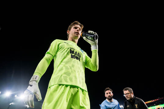 Goalkeeper Melker Ellborg of Malmö FF