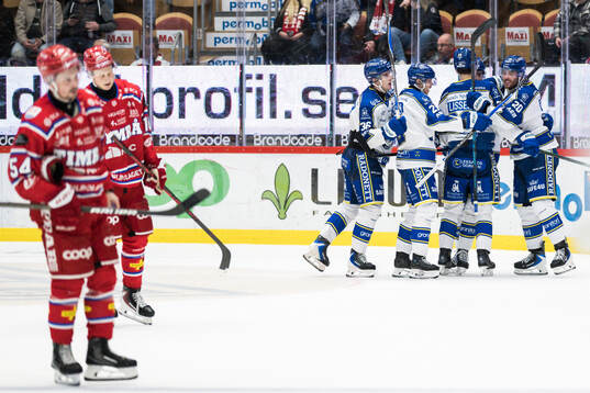 Leksands Nolan Stevens jublar