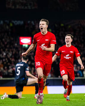 Emil Kornvig of Brann celebrates