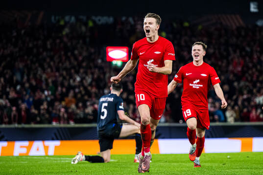 Emil Kornvig of Brann celebrates