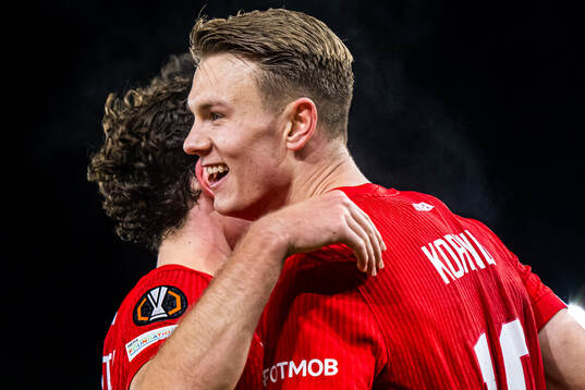 Emil Kornvig of Brann celebrates