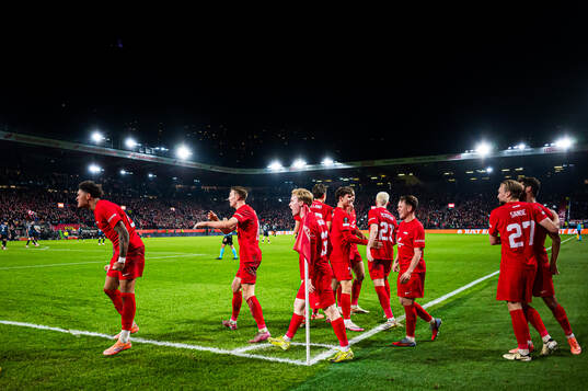 Noah Jean Holm of Brann celebrates