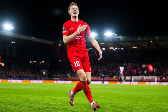 Emil Kornvig of Brann celebrates