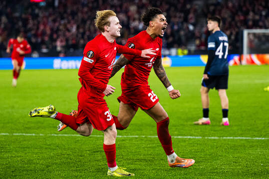 Noah Jean Holm of Brann celebrates