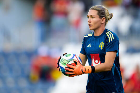 Goalkeeper Jennifer Falk of Sweden