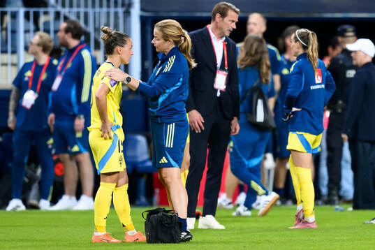 Julia Zigiotti Olme of Sweden looks dejected