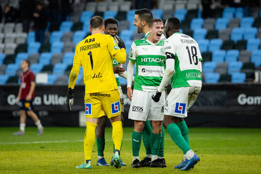 Västerås spelare jublar