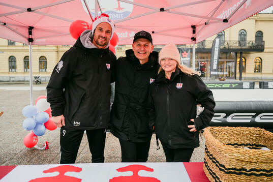 Timrå IKs teamster med Linus Hallenius, Fredrik Innala och