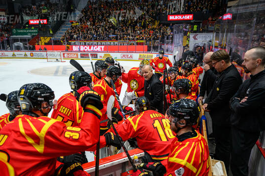 Brynäs spelare och tränare Niklas Gällstedt vid en