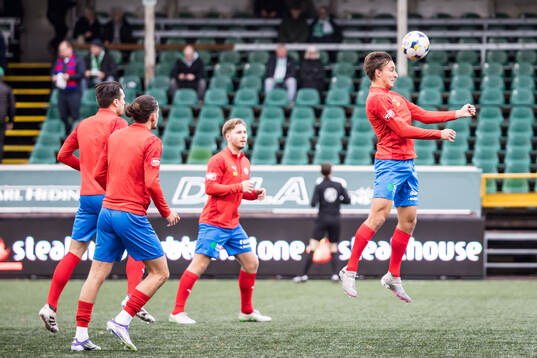 Helsingborgs spelare värmer upp