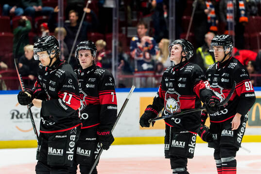 Malmö Redhawks spelare deppar