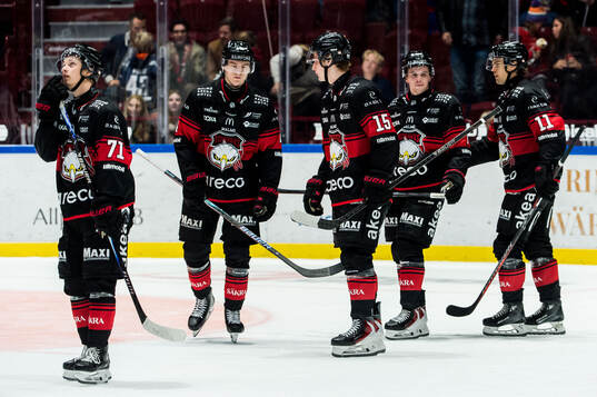Malmö Redhawks spelare deppar