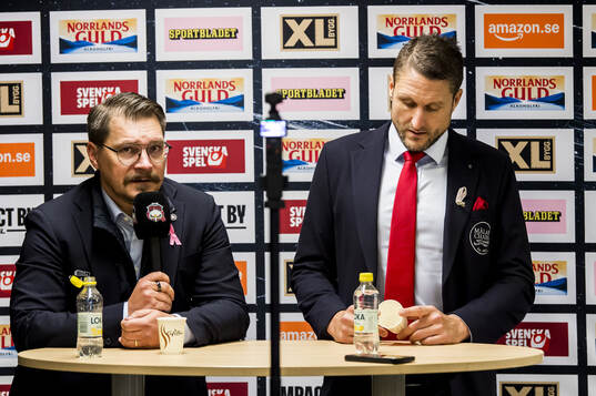 Växjös tränare Björn Hellkvist och Malmö Redhawks