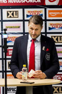 Malmö Redhawks tränare Tomas Kollar deppar