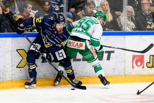 HV71s Santeri Hatakka och Rögles Mark Friedman