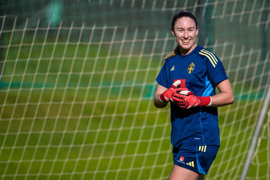 Goalkeeper Moa Öhman of the Swedish women's national