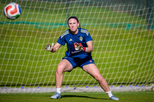 Goalkeeper Moa Öhman of the Swedish women's national
