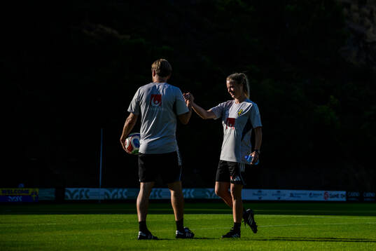 Assistant coach Johanna Almgren of the Swedish women's