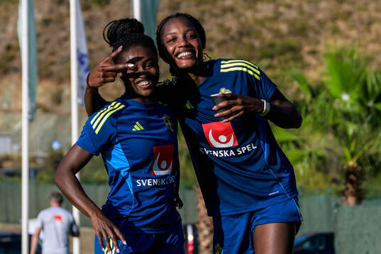 Monica Jusu Bah and Evelyn Ijeh and of the Swedish women's