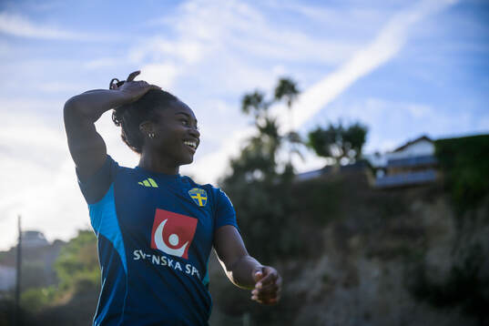 Monica Jusu Bah of the Swedish women's national football