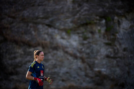 Goalkeeper Moa Öhman of the Swedish women's national
