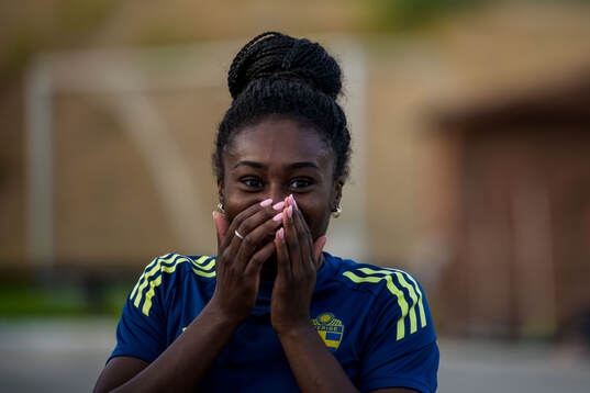 Monica Jusu Bah of the Swedish women's national football