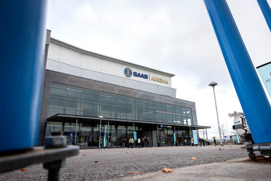 Exteriör vy av Saab Arena