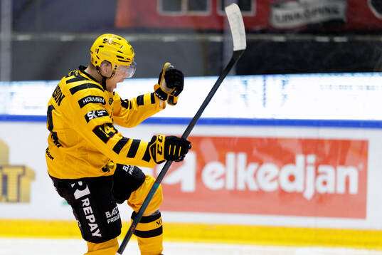 Skellefteås Andreas Johnson jublar