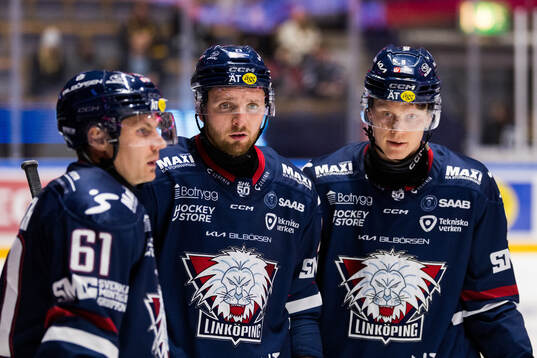 Linköpings Markus Ljungh, Robin Kovacs och Erik Norén