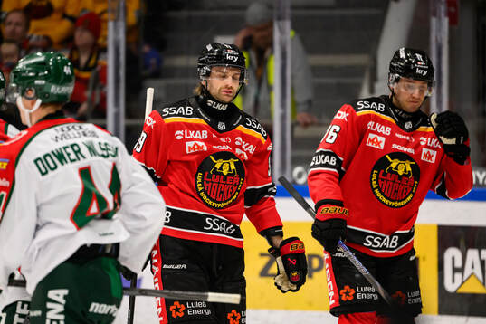 Luleås Pontus Själin och Anton Levtchi deppar