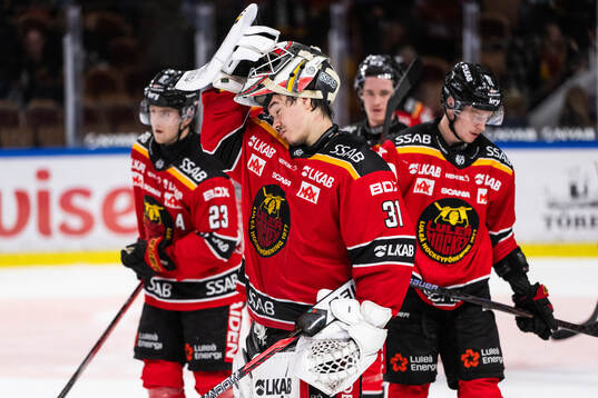 Luleås målvakt Matteus Ward deppar