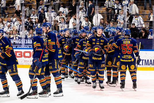Djurgårdens spelarna jublar