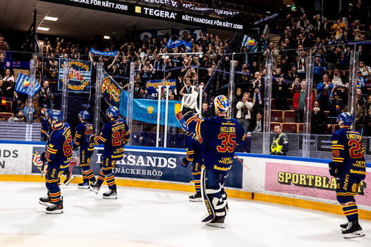 Djurgårdens spelarna jublar