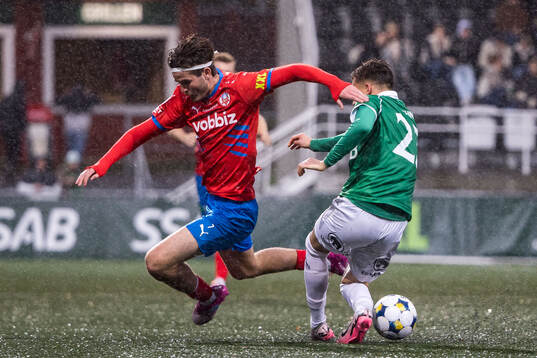 Helsingborgs Wilhelm Loeper och Brages Noah Åstrand John