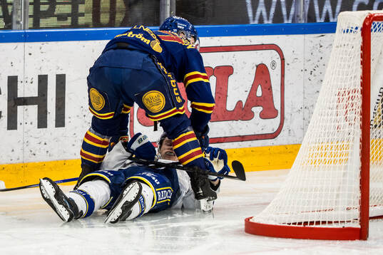 Djurgårdens Philip Holm och Leksands Andro Kaderli