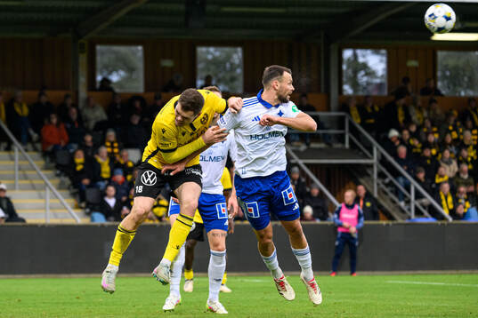 Mjällbys Jacob Bergström och IFK Norrköpings Max Watson