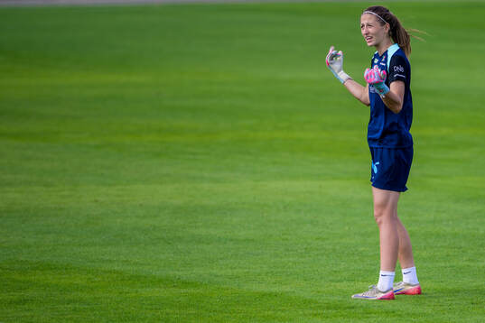 Goalkeeper Cecilie Fiskerstrand of the women's national