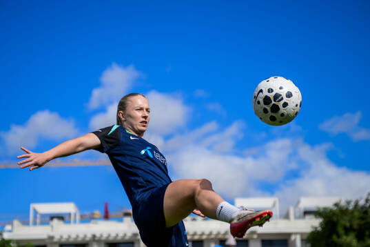 Thea Bjelde of the women's national football team of Norway