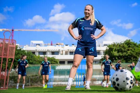 Thea Bjelde and of the women's national football team of