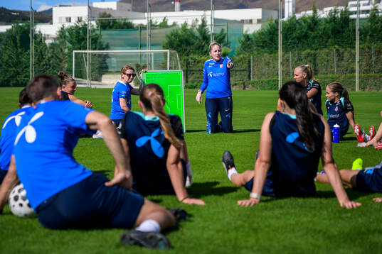Head coach Gemma Grainger of the women's national football