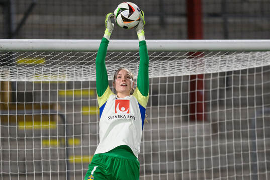 Goalkeeper Elvira Björklund of Sweden