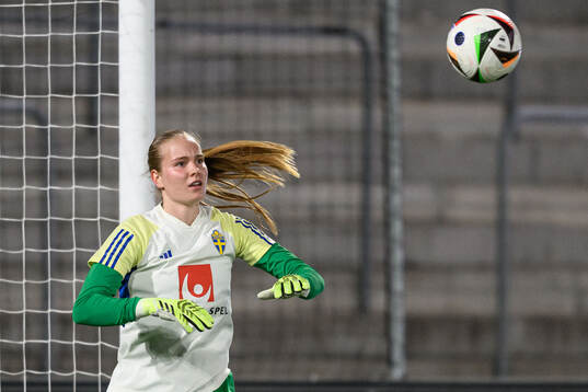 Goalkeeper Elvira Björklund of Sweden